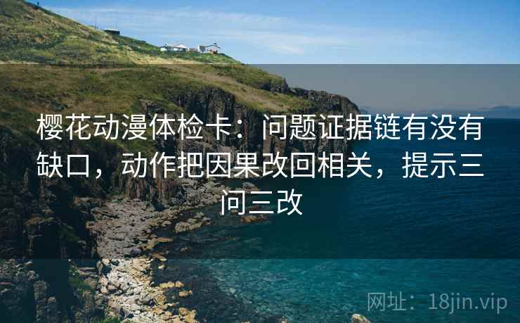 樱花动漫体检卡：问题证据链有没有缺口，动作把因果改回相关，提示三问三改