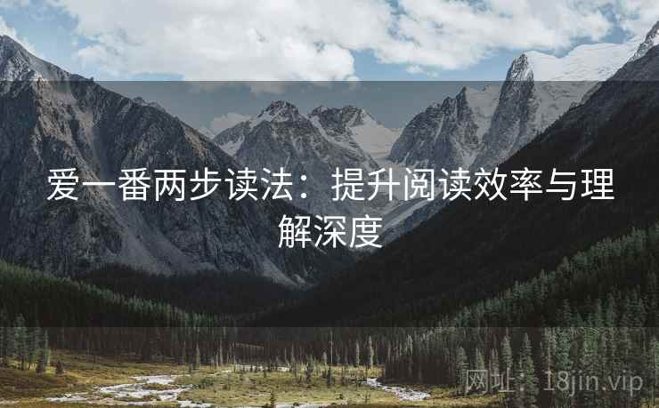 爱一番两步读法：提升阅读效率与理解深度