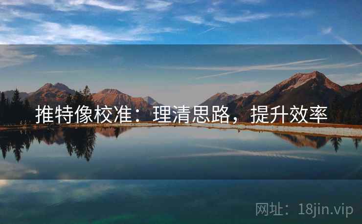 推特像校准：理清思路，提升效率